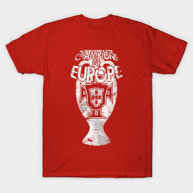 Champions of Europe (white design) T-Shirt by paulponte